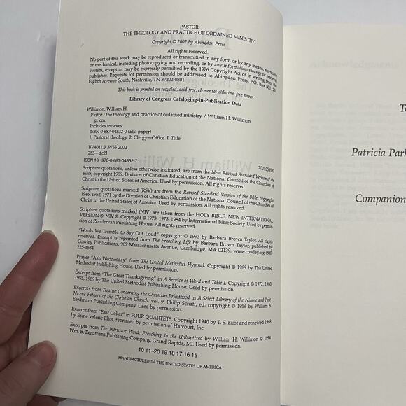 Pastor The Theology and Practice Of Ordained Ministry William H Willimon - Picture 3 of 8